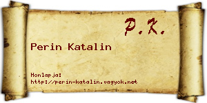 Perin Katalin névjegykártya