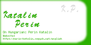 katalin perin business card